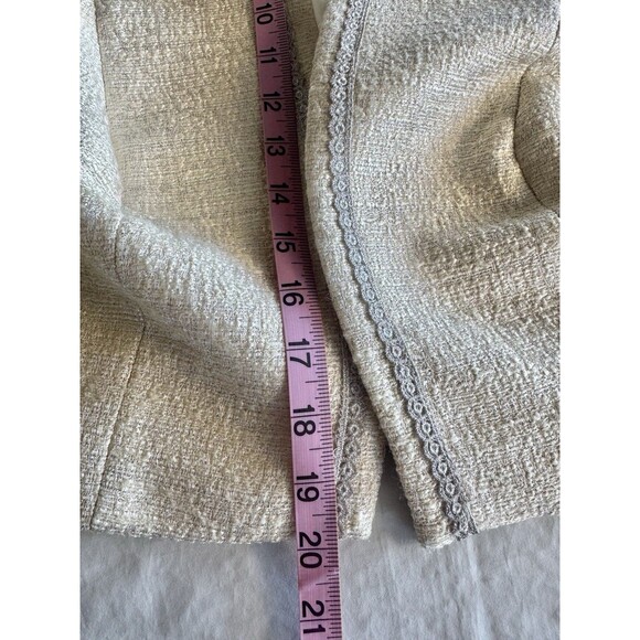 Sonia Pena Tweed Cropped Jacket Sz Large Bolero Mother Of The Bride Formal - Picture 9 of 13